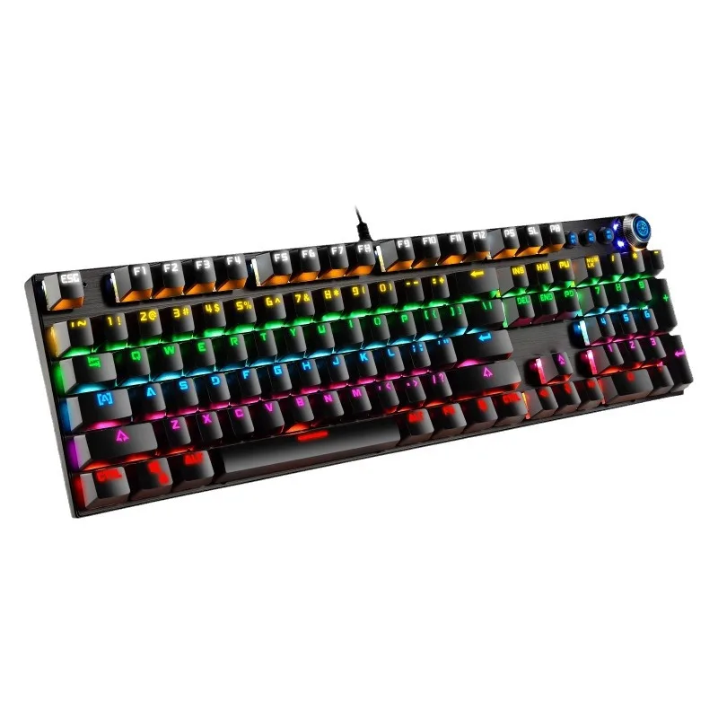 Игровая клавиатура Yunguo K88 для офиса механическая металлическая Проводная