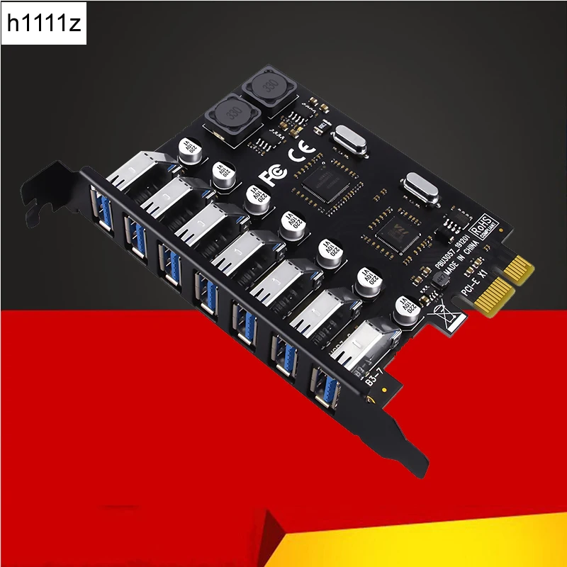 

USB 3,0 PCI Express адаптер PCI e на 7 портов USB 3 Расширенный адаптер карта USB3 PCIe PCI-e x1 преобразователь контроллера для настольного ПК