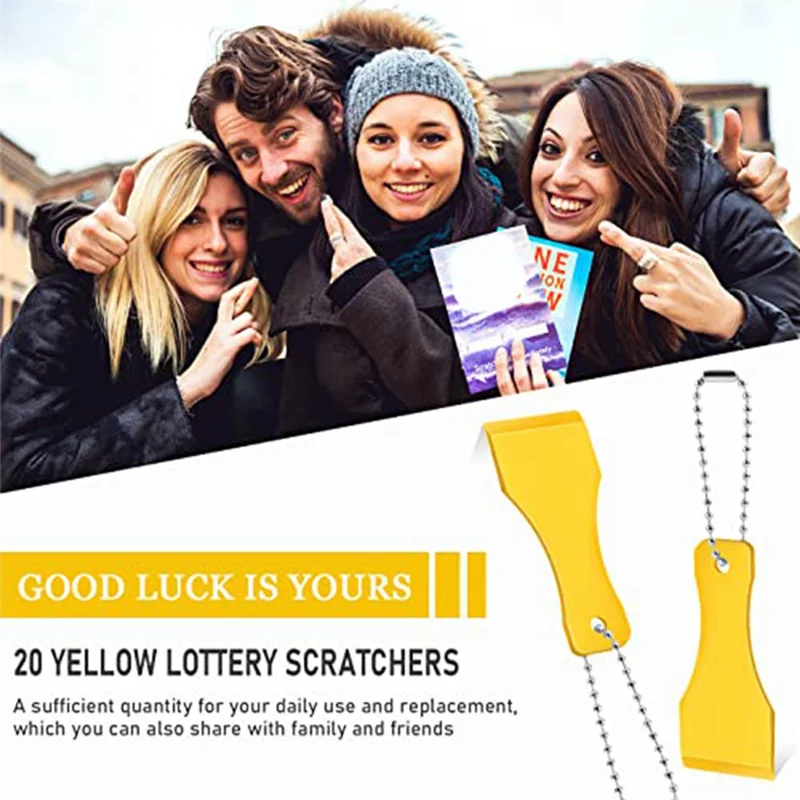 20 шт. пластиковый скребок брелок для ключей инструмент дряпания лотереи