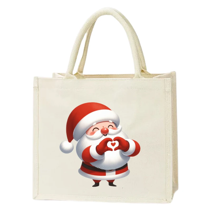 Рождественская лыжная сумка Bixin Santa для покупок женская хлопковая удобная