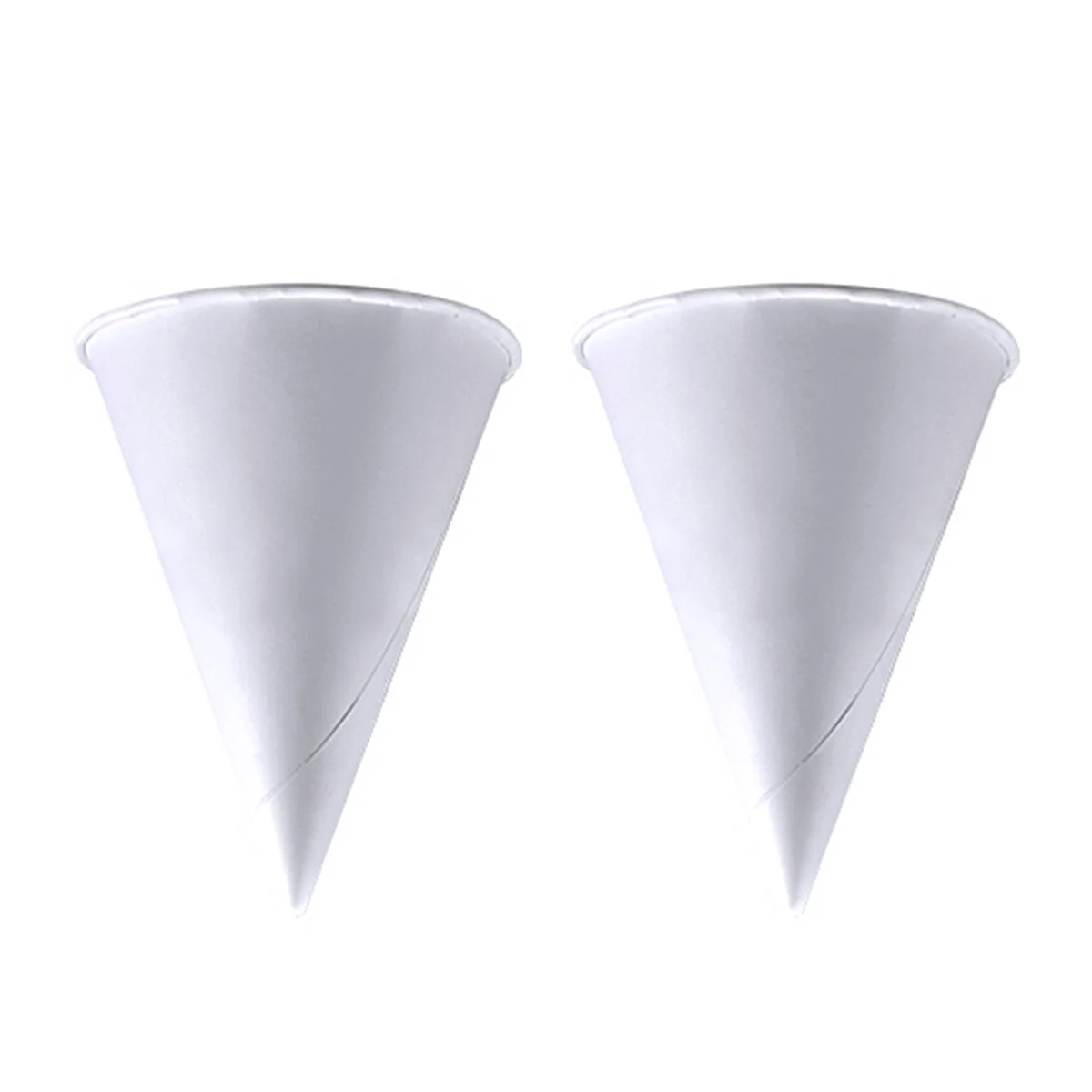 

250PCS 3.7oz Disposable Cone Water Cups Paper Funnel Cups Snow Cone Cups - White