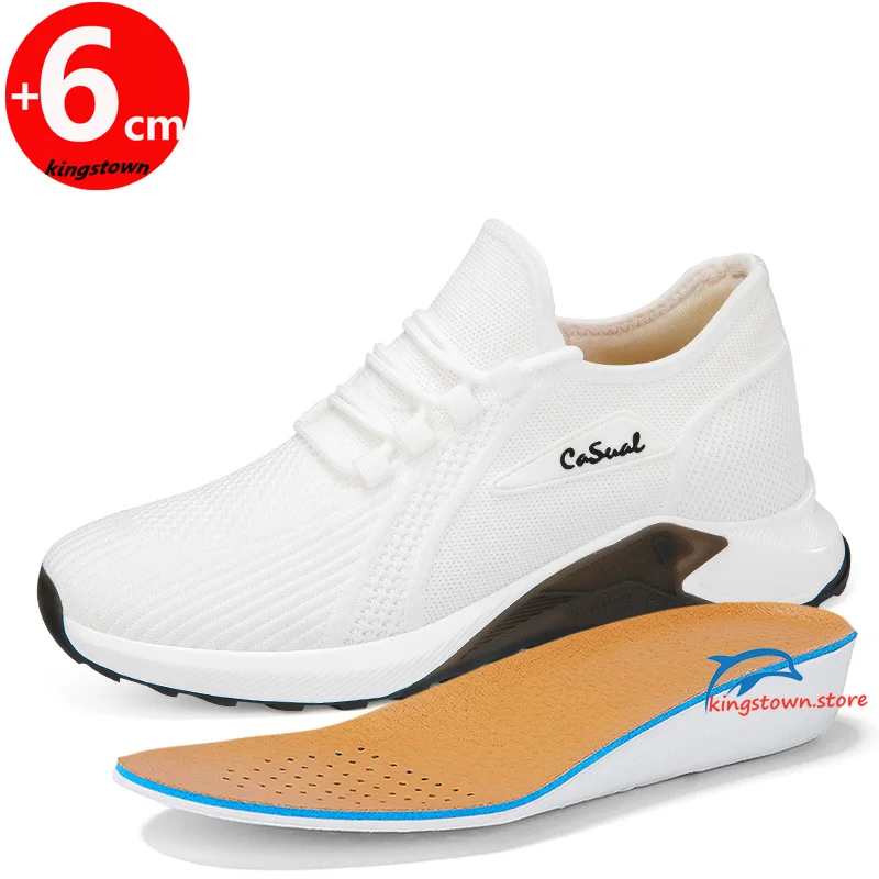 

Sneakers Men's Elevator Shoes Height Taller Heels Man Lift Increase Soles 6cm Summer