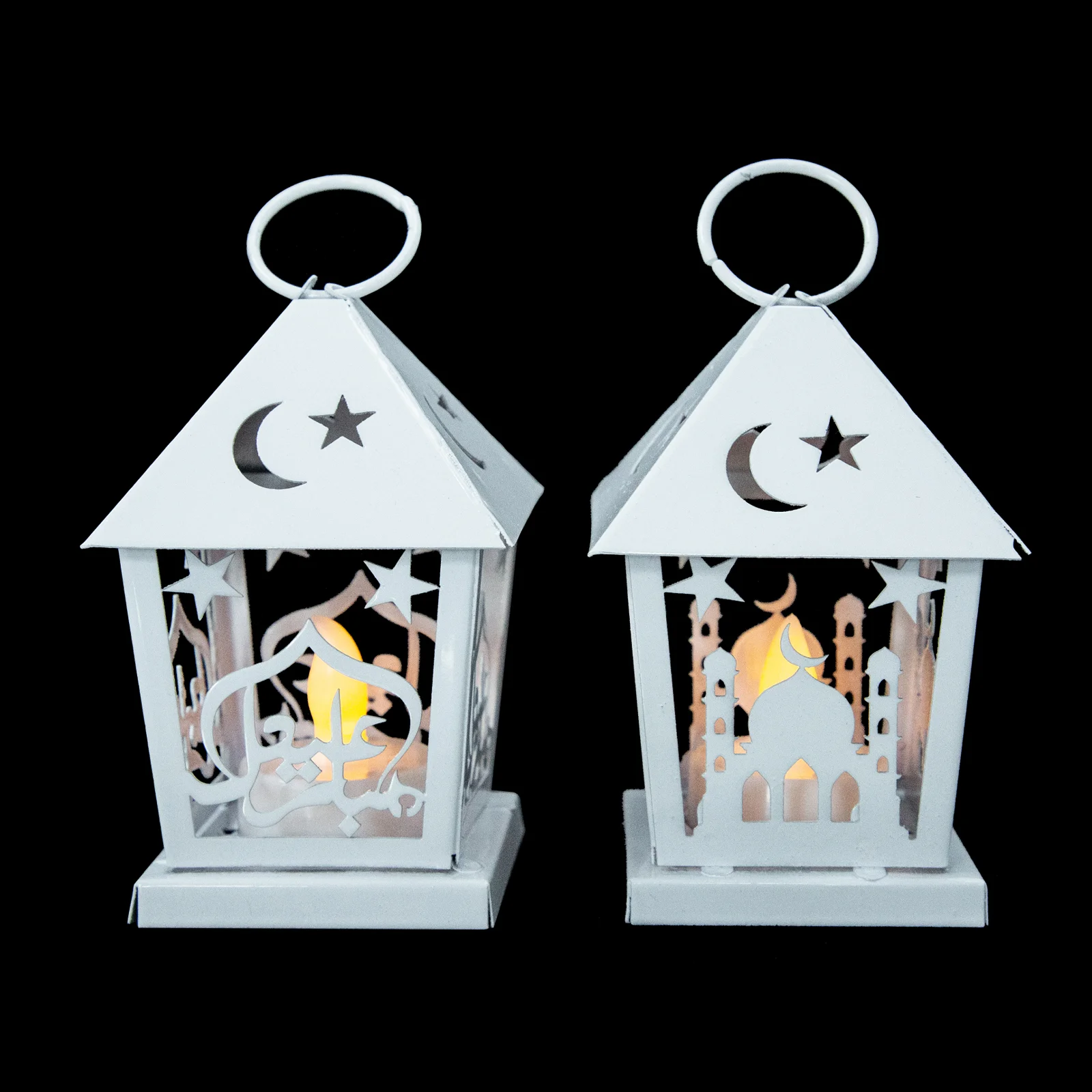 

2pcs Ramadan Lights Decorations Hanging Lantern for Home Indoor Outdoor Eid Events