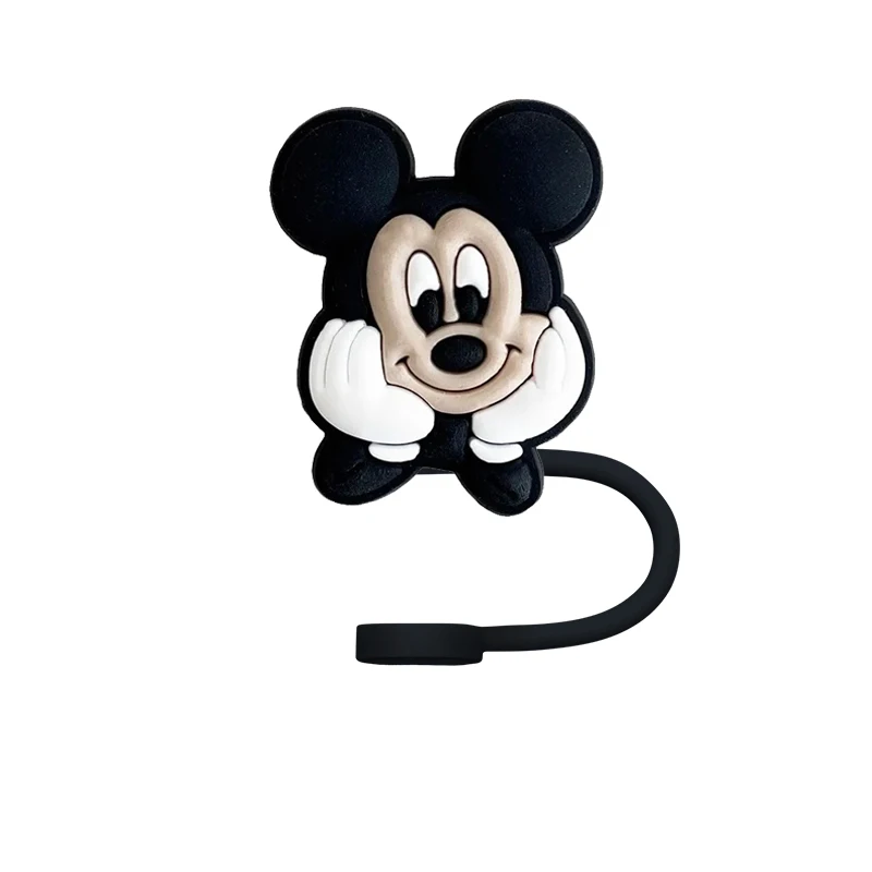 

10 мм силиконовая Соломенная Шапка Disney с Микки и Минни, многоразовая соломенная заглушка, непроливаемая кружка для питья, Соломенная Шапка