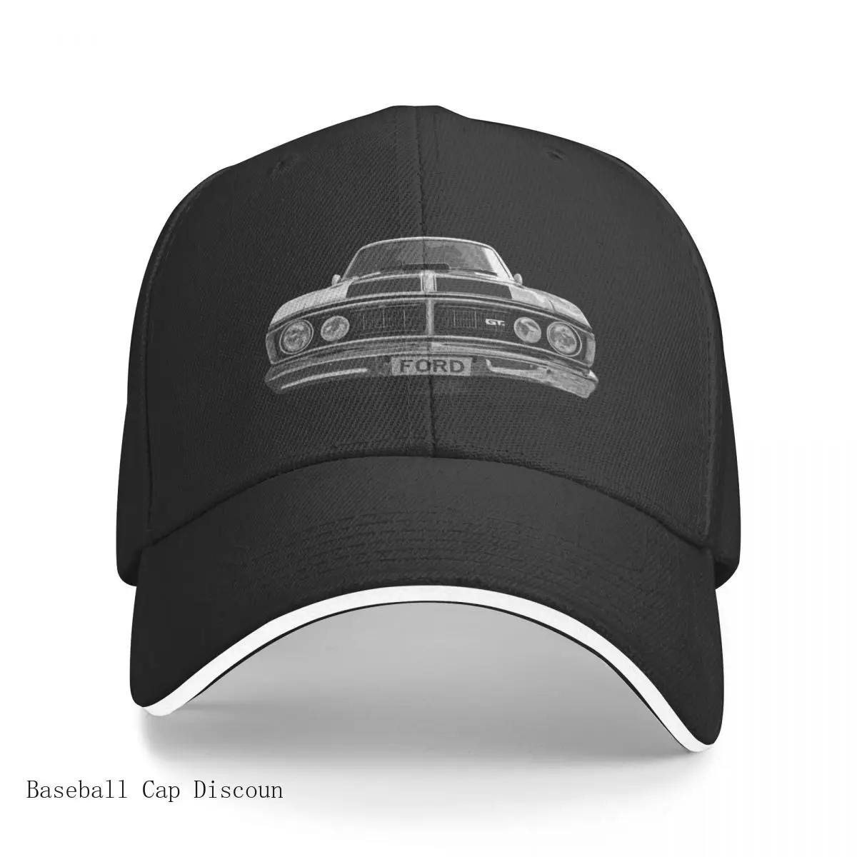 

New Ford XY GT Falcon - Black And White Cap Baseball Cap Baseball Cap Fishing Hat Golf Hat For Men Women's