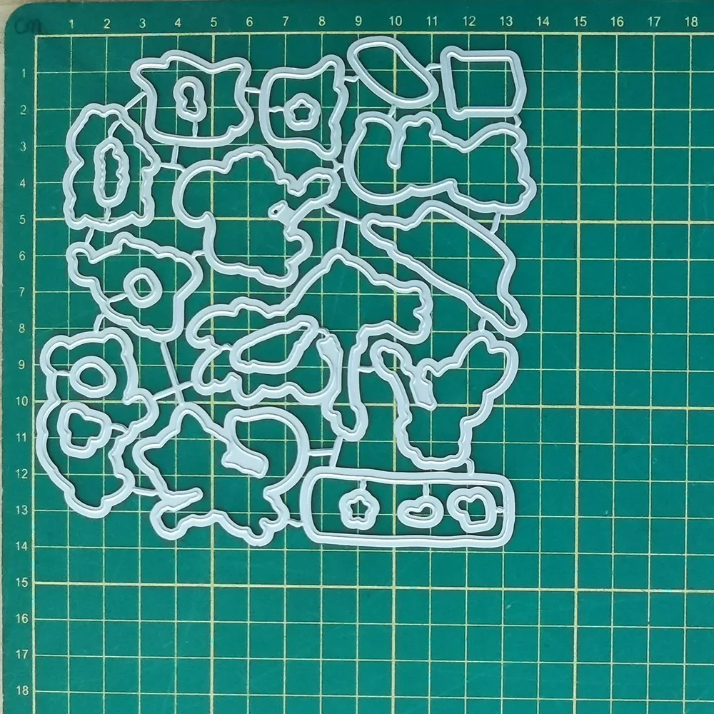 Шаблон для скрапбукинга с изображением животных и музыки