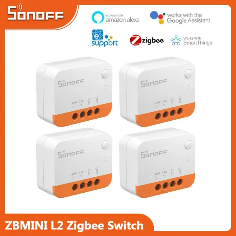 

SONOFF ZBMINI L2 Zigbee Switch No Neutral Wire Required Smart Home Wireless 2 Way Module Switch EWeLink APP Works With Alexa