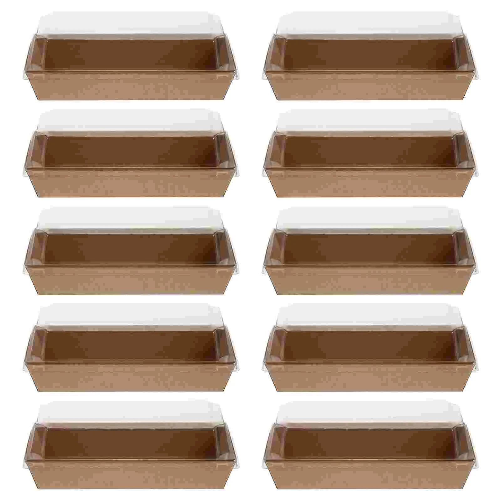 

Box Paper Boxes Charcuterie Cake Lids Carrier Packing Lid Bread Sandwich Kraft Packaging Clear Containers