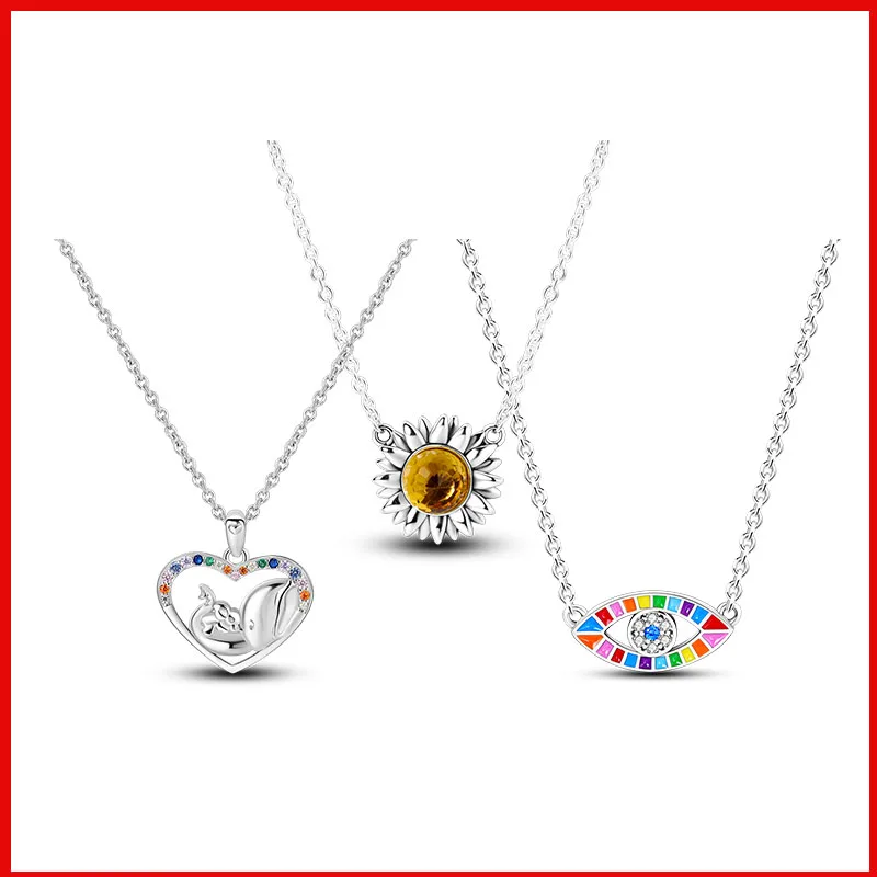 

Ожерелье женское из серебра 925 пробы с подсолнухами