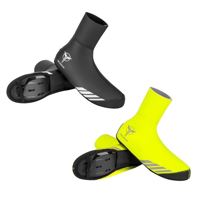 

GEWAGE Outdoor Cycling Shoe Cover Thickened Reflective Waterproof And Velvet Warm Hiking Mountain Bike Shoe