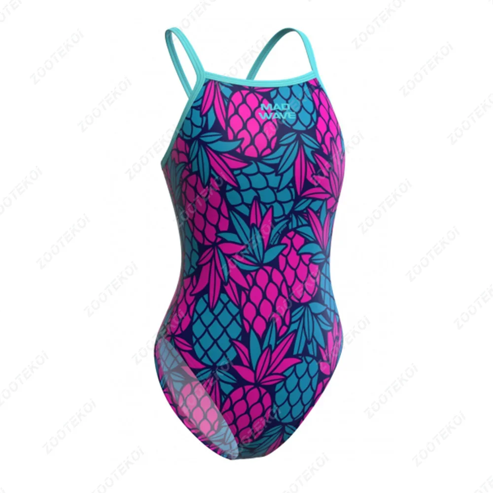 

Madwave Female One-piece Swimsuit Triathlon Game Training Fitted Swimwear Summer Pool Deck Beach Sun Protection Swimsuit