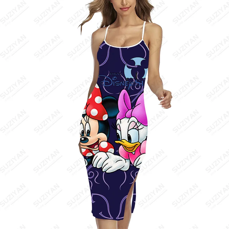 

Women 2022 Summer Sleeveless Long Party Dresses Casual Backless Long Dress Spaghetti Strap Summer Beach Sundress