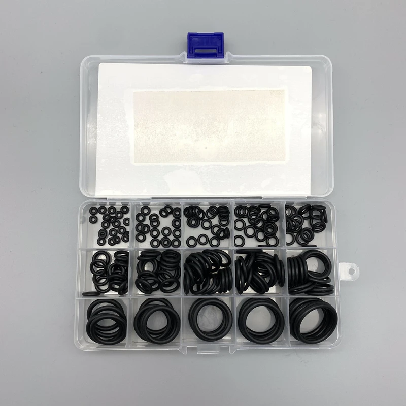 

200PCS/Box NBR Seal Ring Kit Thickness 1.9 / 2.4 / 3.1mm Nitrile Rubber NBR O-Ring Gasket Sealing Ring O Rings Rubber Kit Set