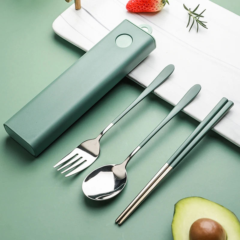 

Набор столовых приборов из нержавеющей стали 316L с чехлом