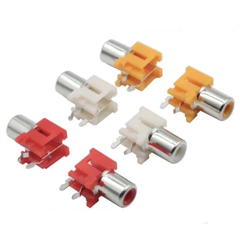 

5 шт./партия, Разъёмы RCA, два контакта