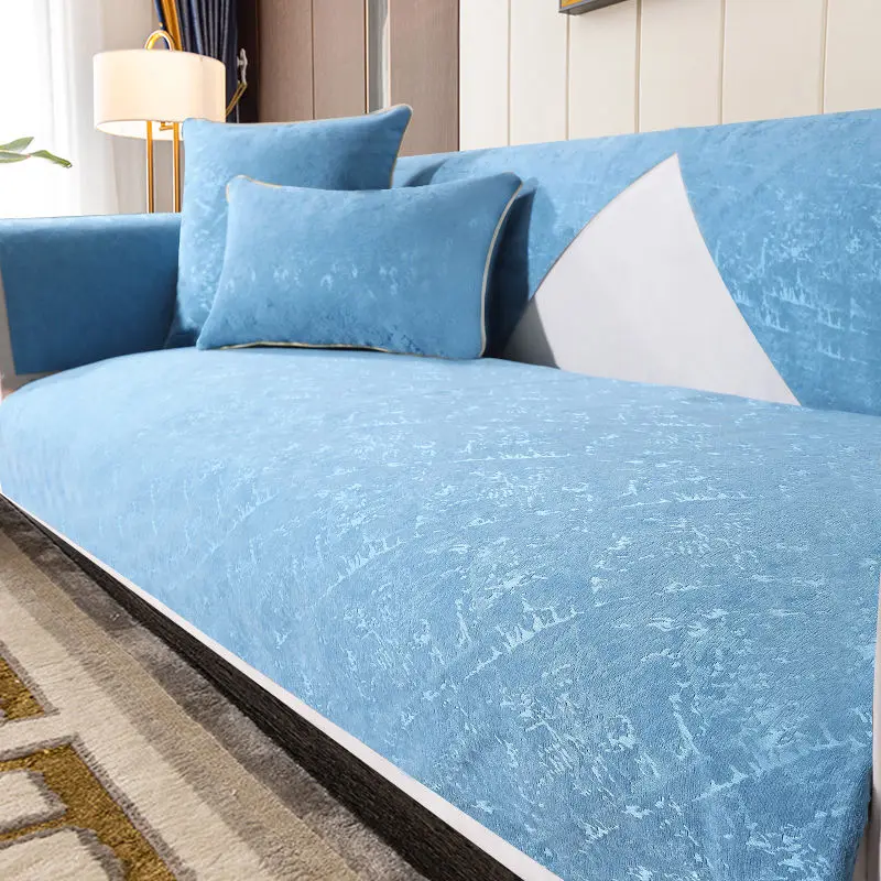 

Мягкий плюшевый чехол для дивана, однотонный чехол для дивана, полотенце, чехол для дивана в форме буквы L, украшение для дивана, комбинация у...