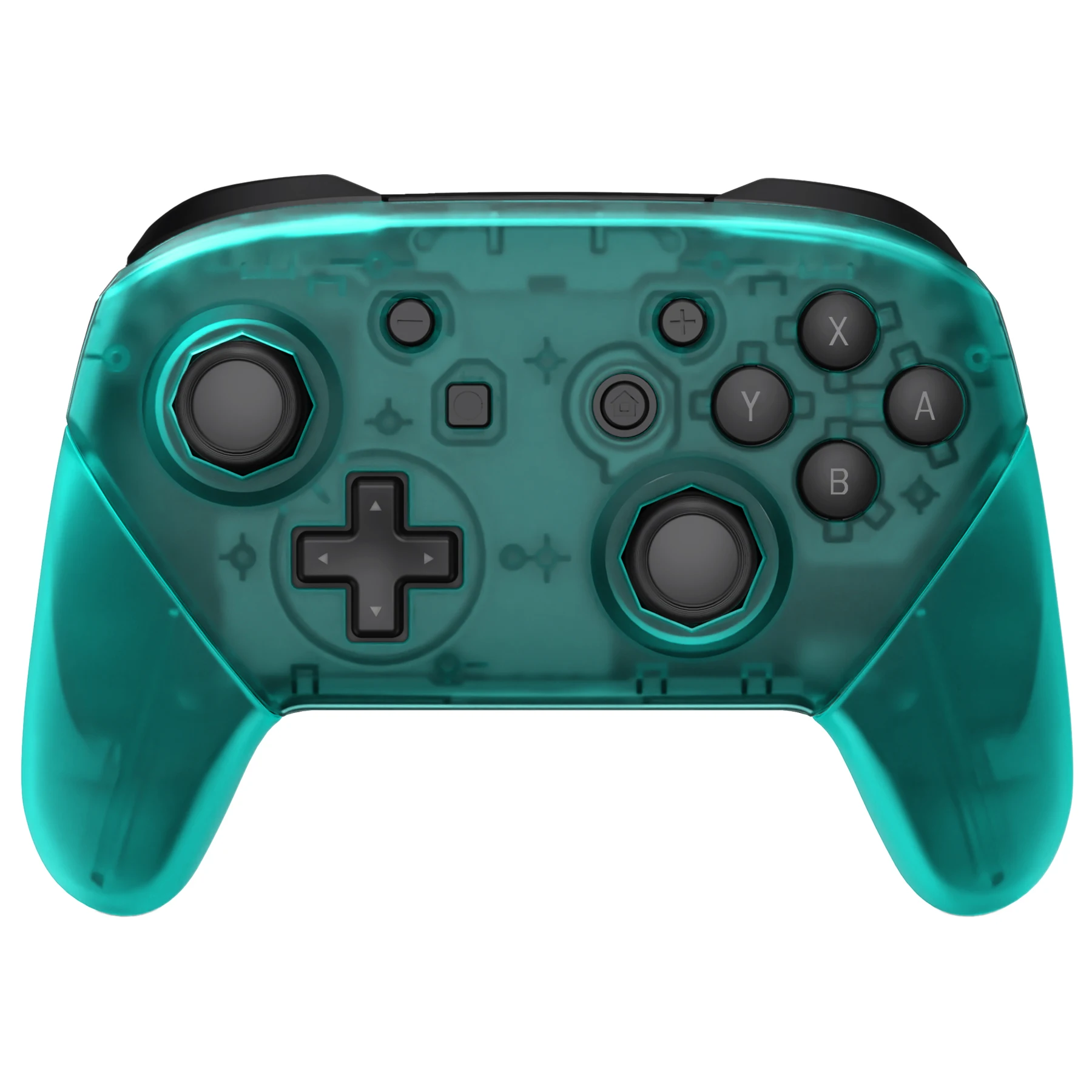 Фото Сменный корпус рукоятки eXtremeRate для контроллера NS Switch Pro — изумрудно-зеленый, восьмиугольный дизайн с воротами №1