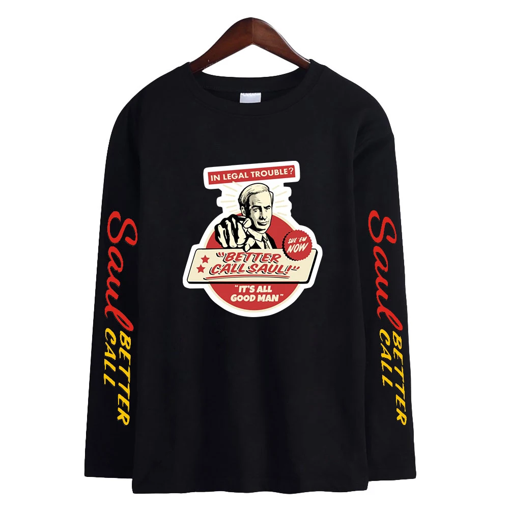 

Better Call Saul T Shirt Long Sleeve 2D Letter Print Lawyer T Shirt Fashion Streetwear Men Ladies Casual T Shirt Long Sleeve Top