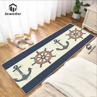 nautical anchor boat navy blue stripes personalised doormat modern home kitchen mat bedroom bath mats rug floor mat carpet hbo