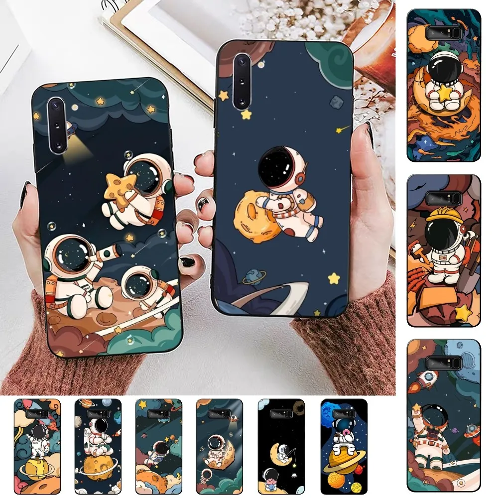 

Hello Astronaut Phone Case For Samsung Note 8 9 10 20 pro plus lite M 10 11 20 30 21 31 51 A 21 22 42 02 03