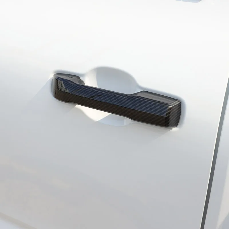 

For Toyota Tundra 2022 Car Styling ABS Black/Carbon fiber Car Exterior Door Handle Cover Trim Car Accessories
