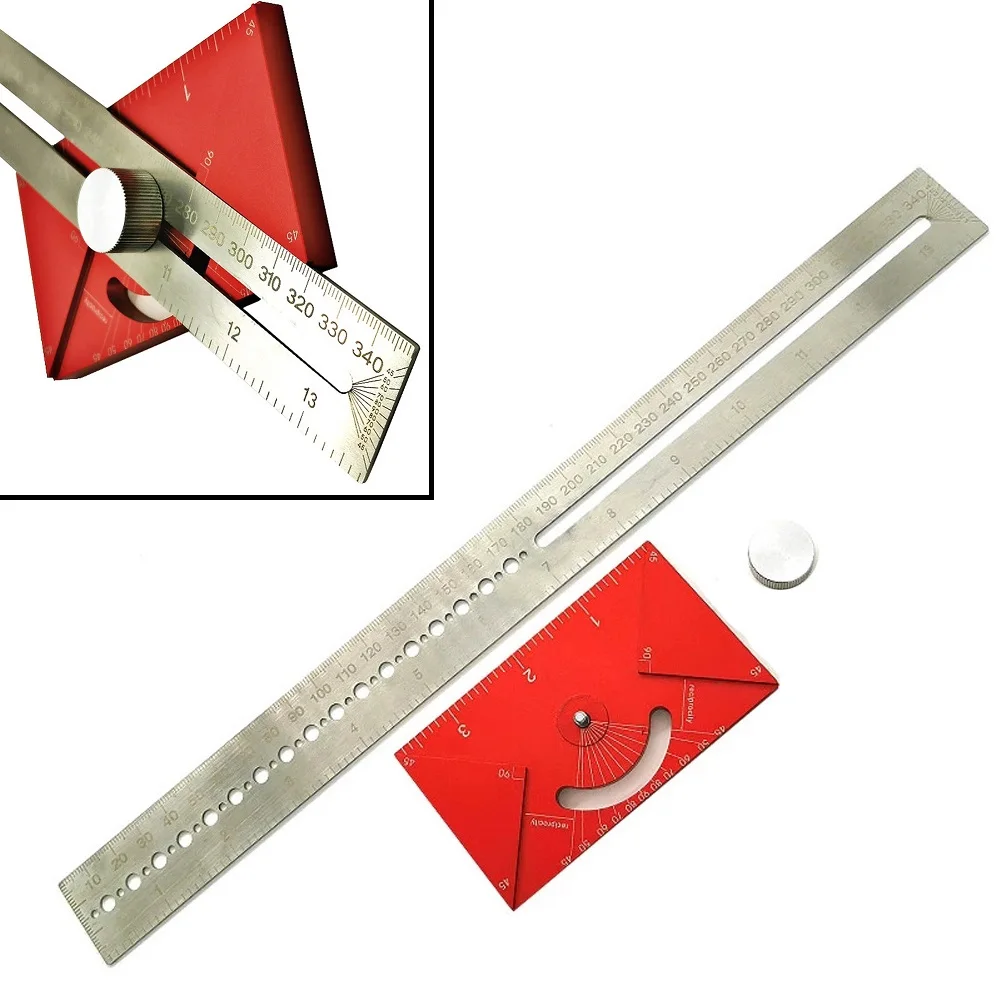 

1pc High-precision Scale Ruler Carpentry Line Ruler Scribing Mark Line Gauge Dividing Line Ruler Carpenter Measuring Tool