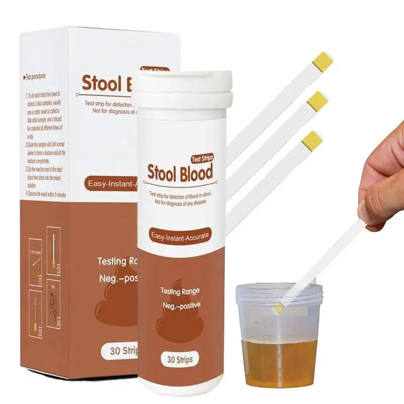 

Stool Blood Test Strips 30 Pieces Monitoring Analysis Paper Strips Safe And Accurate Analyzer Test Paper For Women Men And