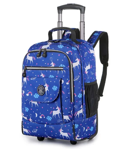 Travel Trolley Bag on wheels rolling luggage backpack women Wheeled backpack School Trolley Bag Suitcase School wheeled backpack