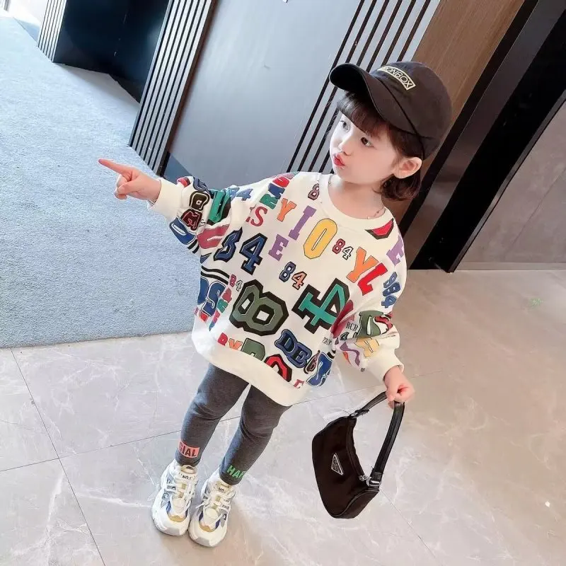 

2023 New Girls Sets Child Suit Fashion Jacket + Pants Spring Kids Baby Girls Clothes Suits Autumn Sport 2 3 4 5 6