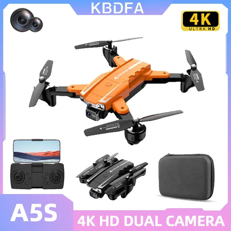 

KBDFA Новый A5S Дрон 4K Профессиональный HD Двойная камера с препятствиями 6K Holde складной оранжевый черный квадрокоптер игрушки подарки