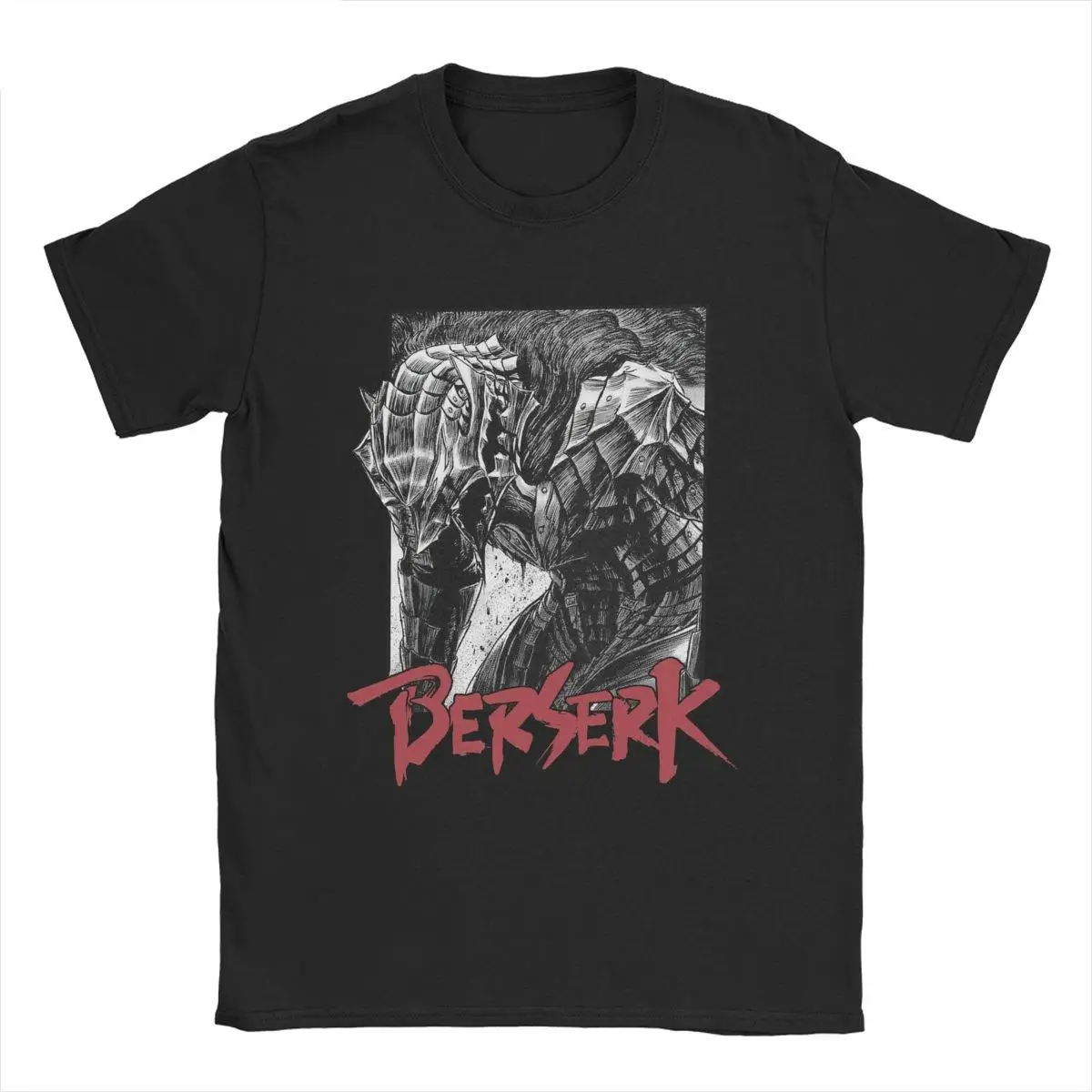 

Men's T-Shirts Berserk Guts Anime Vintage Cotton Tee Shirt Short Sleeve Swordman T Shirts O Neck Tops Plus Size