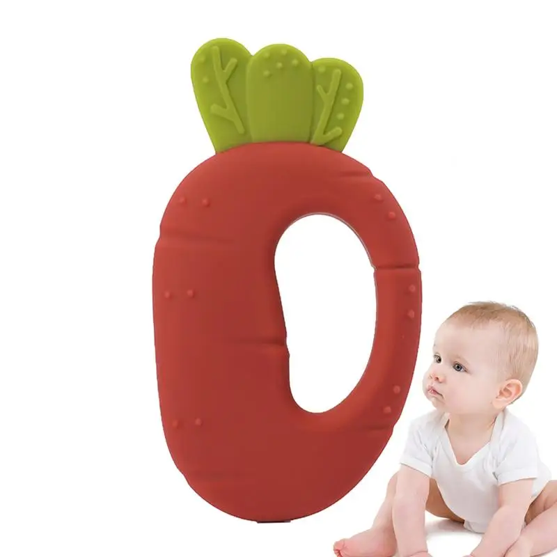 

Silicone Teething Toy 3D Creative Cabbage Carrot Teether Toy Massaging Chew Toys Safe Vegetable Silicone Teethers For Teething