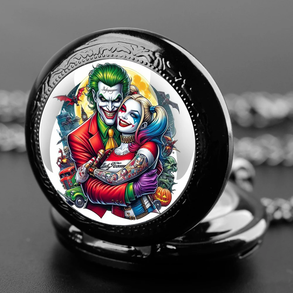 Креативные кварцевые карманные часы с подвеской в виде Джокера сувенирная