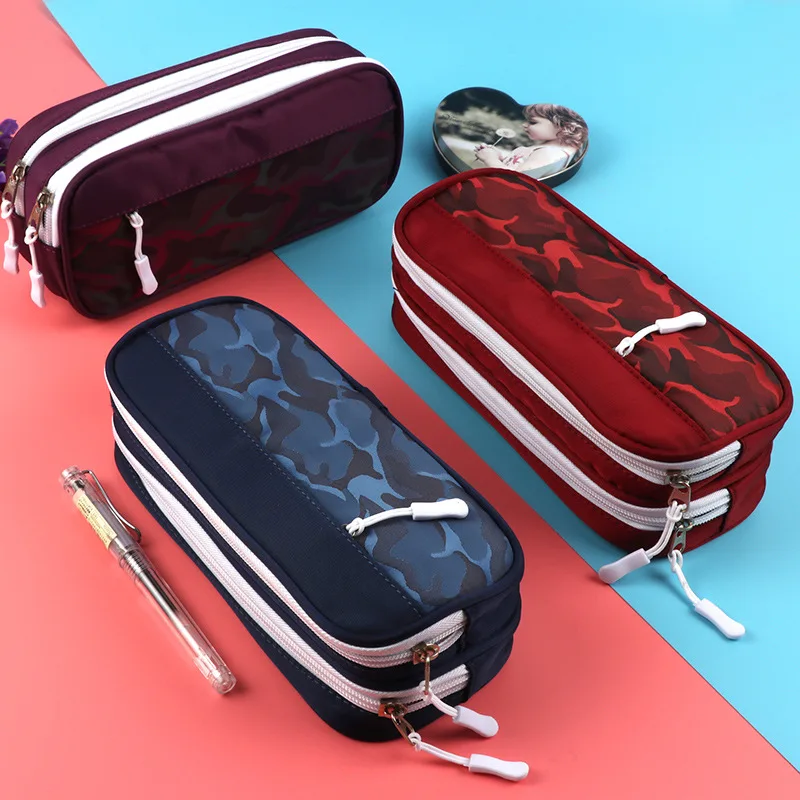 

Multi-layer Large-capacity Pencil Case Camouflage Oxford Canvas Multi-functional Student Special Pencil Stationery Pencil Case