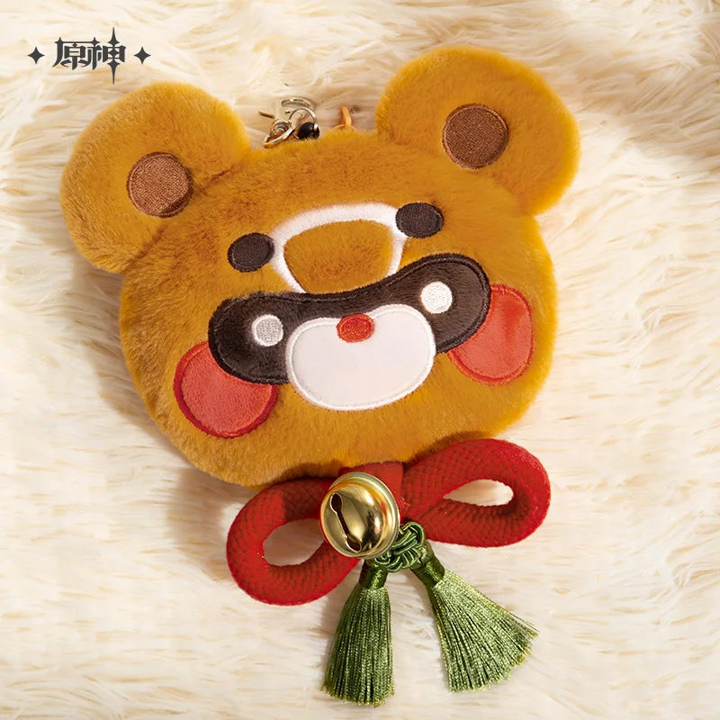 

Game Genshin Impact Xiangling Guoba Cosplay Cute Plush Doll Bell Bow Pendant Bag Coin Purse Toy Anime ID Bus Card Case Gift