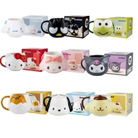 genuine sanrio hello kitty my melody cinnamoroll kuromi mug cute cartoon childrens ceramic water cup household couple wash cup