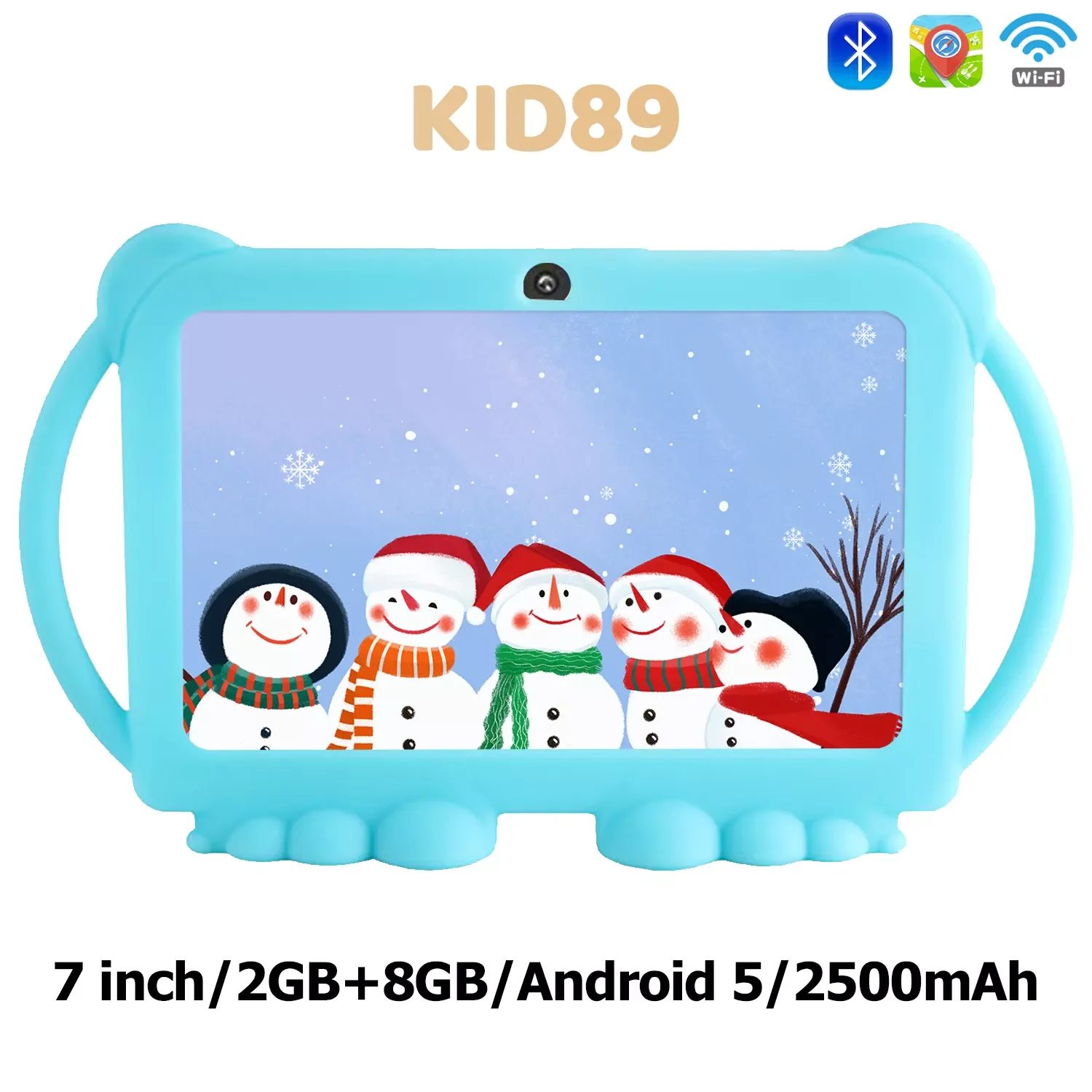 

NEW2023 Global Version New KID89 Childrens Tablet 7 Inch 2GB RAM 8GB ROM 5MP Android 5.0 4 Core WiFi Bluetooth Google Play Netw