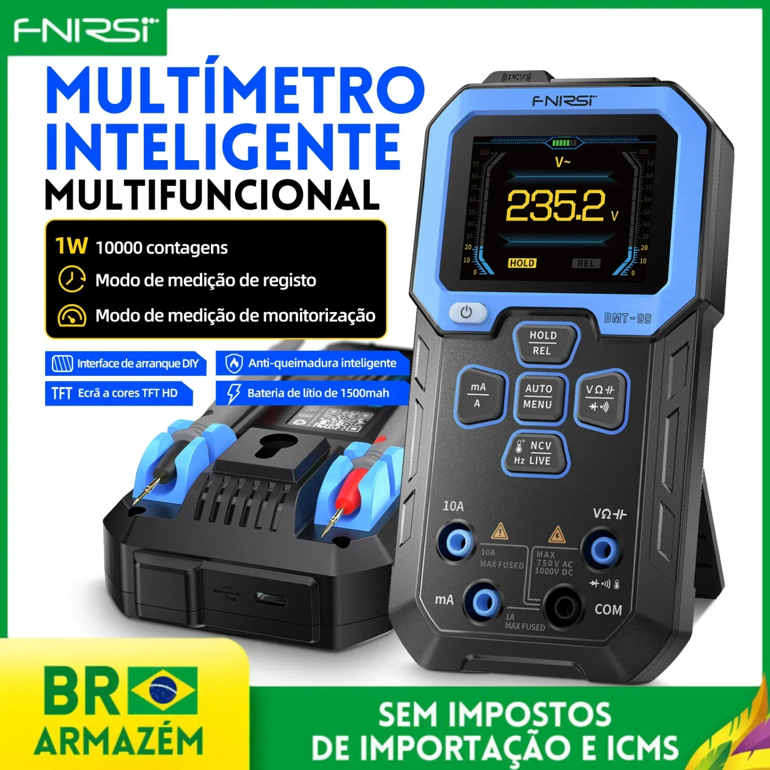 DMT-99 9999 отсчетов цифровой мультиметр-умный профессиональный тестер