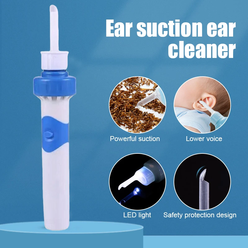 Electric Ear Cleaner Painless Cleaning Spiral Ear-Cleaning Device Cordless Portable Ear Wax Remover Vacuum Dig Wax Earpick
