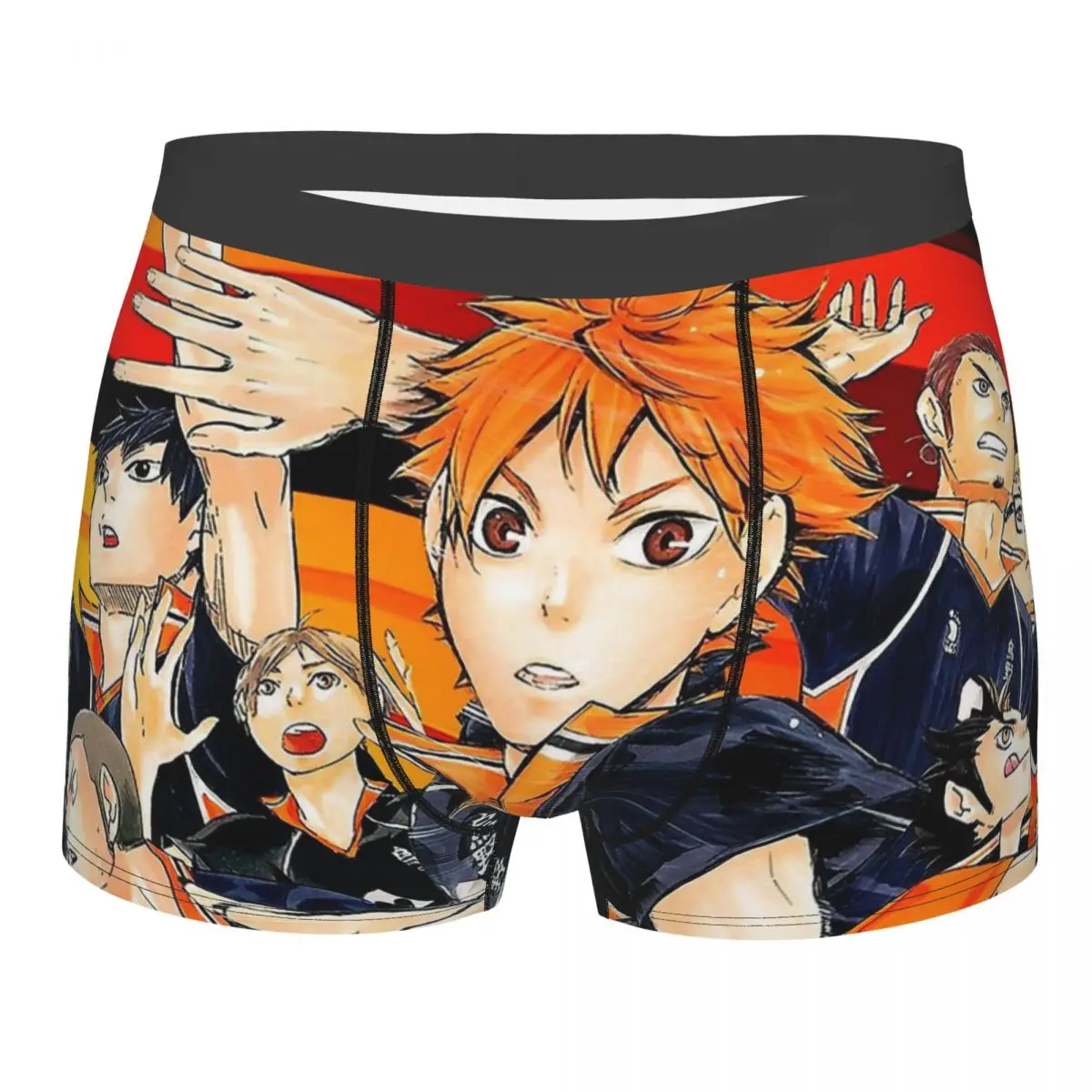 

Трусы Karasuno Team Haikyuu Shoyo Hinata Tobio Kageyama, мужские трусы, мужское нижнее белье, шорты с принтом, боксеры, трусы