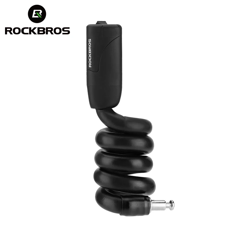 

ROCKBROS Portable Bike Lock Spiral Steel Cable Lock Multi-function Safety Lock MTB Road Anti-theft Padlock Bicycle Accessories