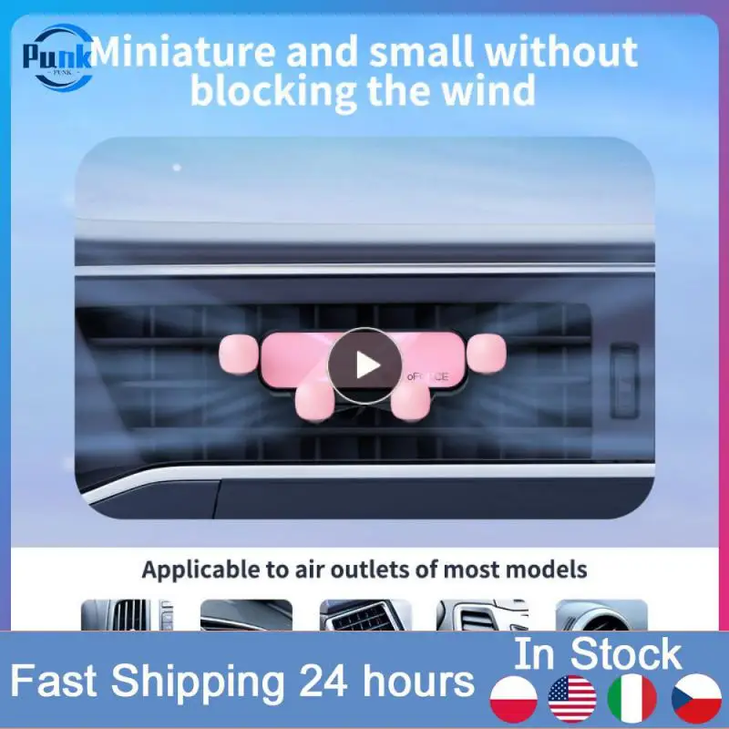 

Universal Smartphone Stand Multifunctional Durable Air Vent Clip Mount Natural Silica Gel Gravity Car Phone Holder Car Supplies