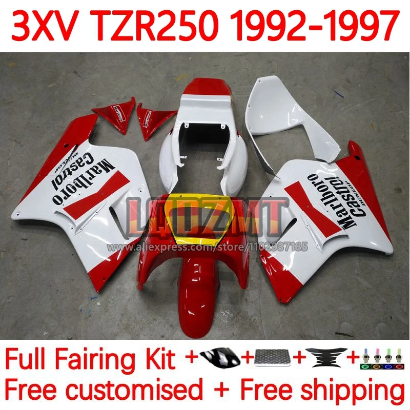 

White Red TZR-250 For YAMAHA 3XV TZR 250 RR TZR250 1992 1993 1994 1995 1996 1997 TZR250RR 92 93 94 95 96 97 Fairings 44No.0