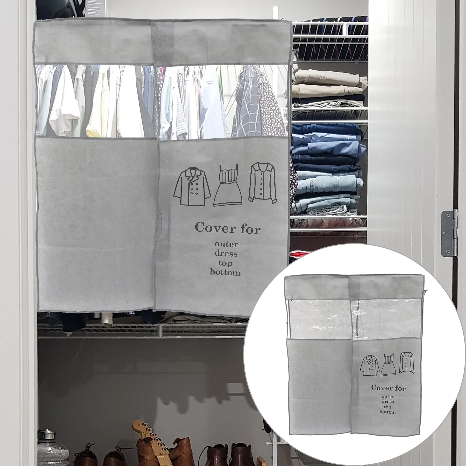 

Garment Cover Clothesbag Storage Hanging Clothing Suit Organizer Closet Protectorrack Proof Travel Covers Cloth Coat Jackets