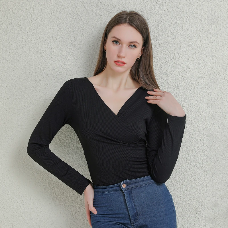 

Женское боди с длинным рукавом, однотонный комбинезон с открытой спиной, черный, белый, красный