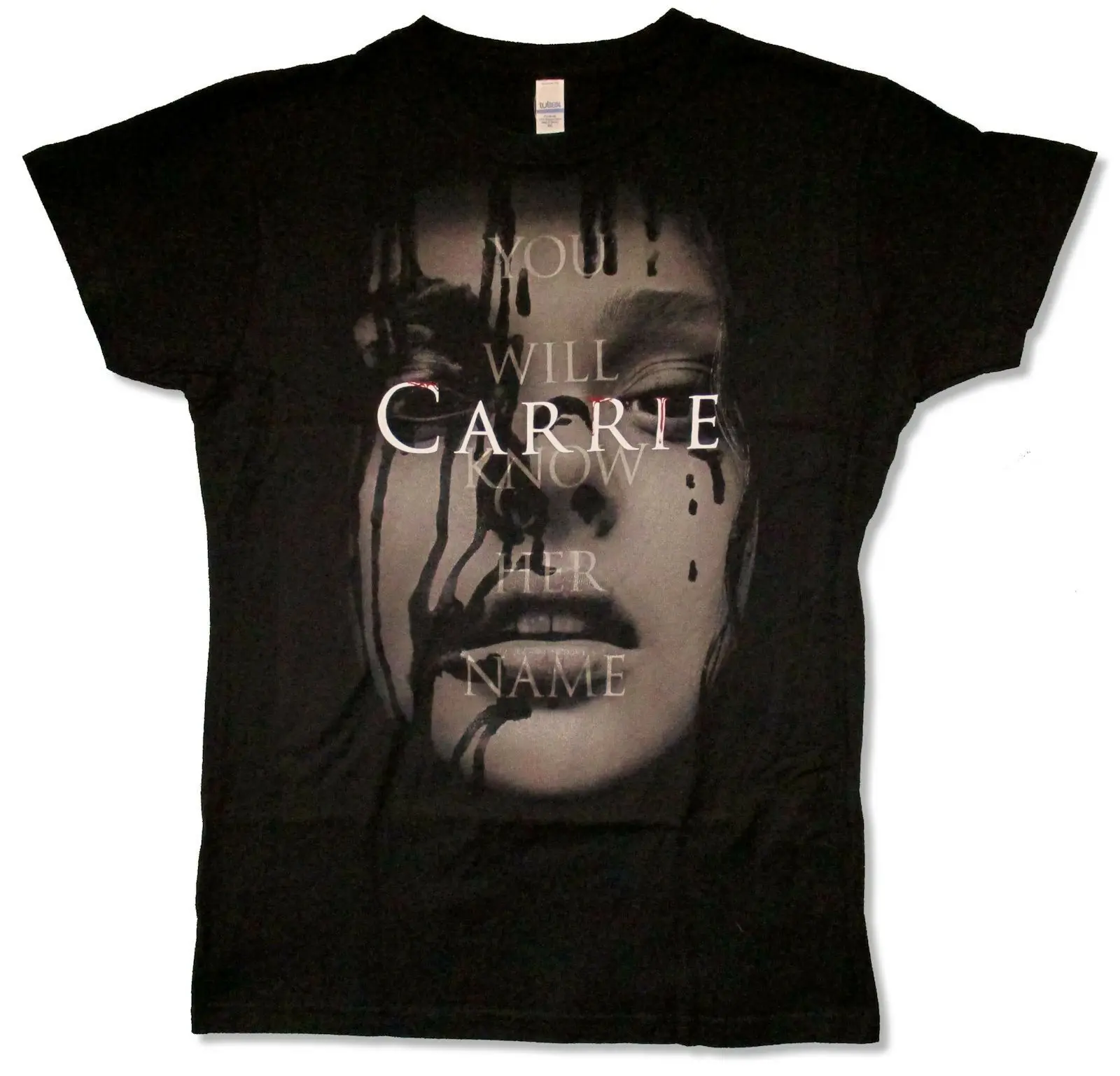 

Carrie You Will Know Her Name Girls Juniors Black T Shirt New Horror Movie