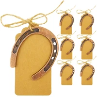 12pcs good lucky horseshoe gifts for guests wedding favors with kraft tags rustic for vintage wedding party decorations