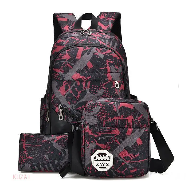 

3Pcs/set Women Canvas School Backpacks College Schoolbag Fashion Plecak for Teenager Girl And Boys Rucksack Moclila Shoulder Bag