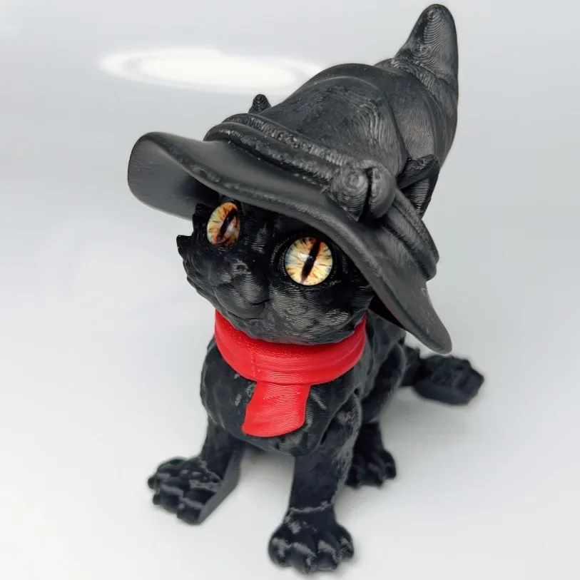 

3D фигурка кошки из пластика