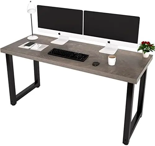 

Big Large Computer Office Desk 1.88" Thickness Desktop (White Marble Texture)